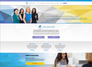 image of the Florida Business Women Website home page design
